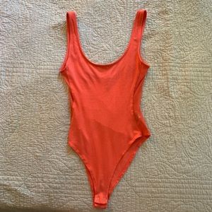 Forever 21 Coral Bodysuit W Mesh :)